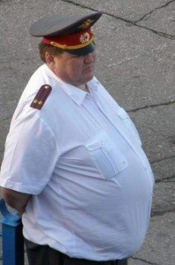 Создать мем: сотрудник полиции, толстый мент, толстый милиционер
