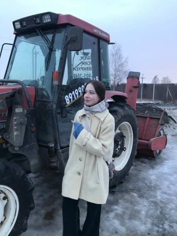 Create meme: girl , woman , agricultural machinery