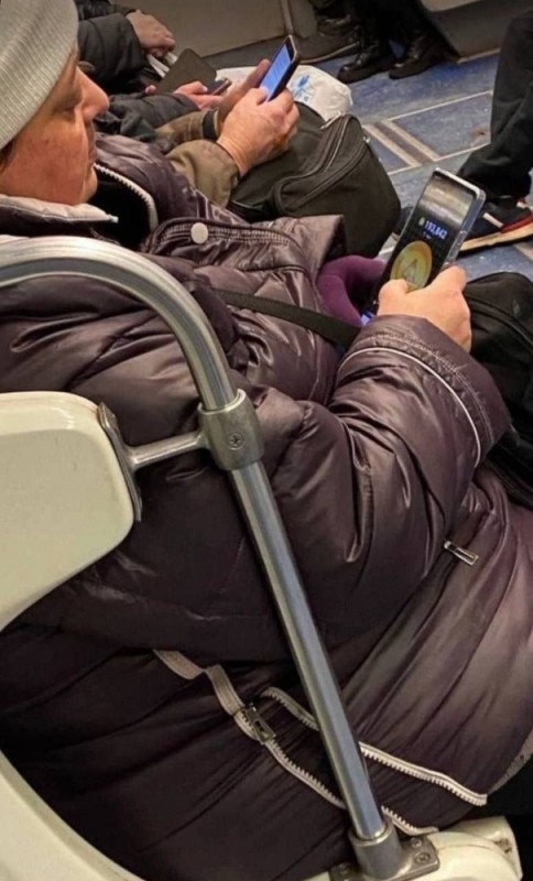 Create meme: people in the subway, metro fun, the grandmother in the subway