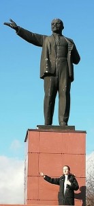 Create meme: Lenin monument