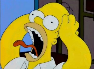 Create meme: Homer panic, Homer mmm, Homer