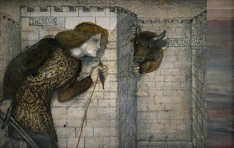 Создать мем: минотавра, картина тесей и минотавр в лабиринте 1861 эдвард берн-джонс, страдающее средневековье минотавр интроверт