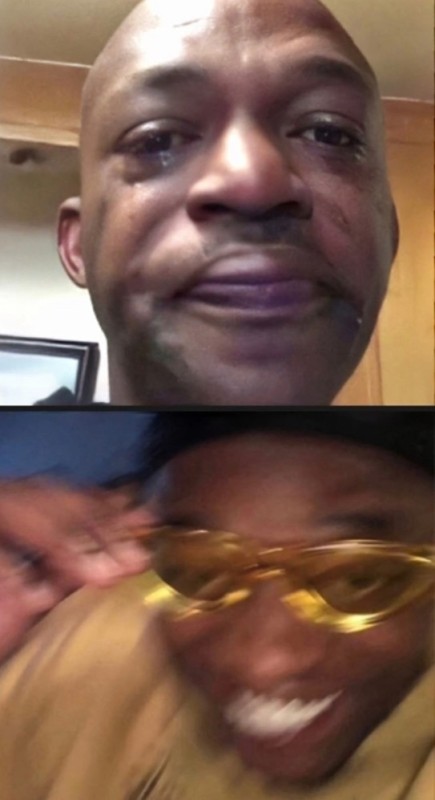Create meme: ebony with glasses meme, meme Negro , a black man with yellow glasses meme