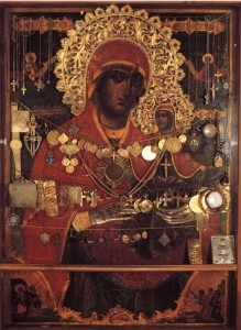 Create meme: Stefano makhrisch icon, Holy, Anna with the virgin Mary on his hands
