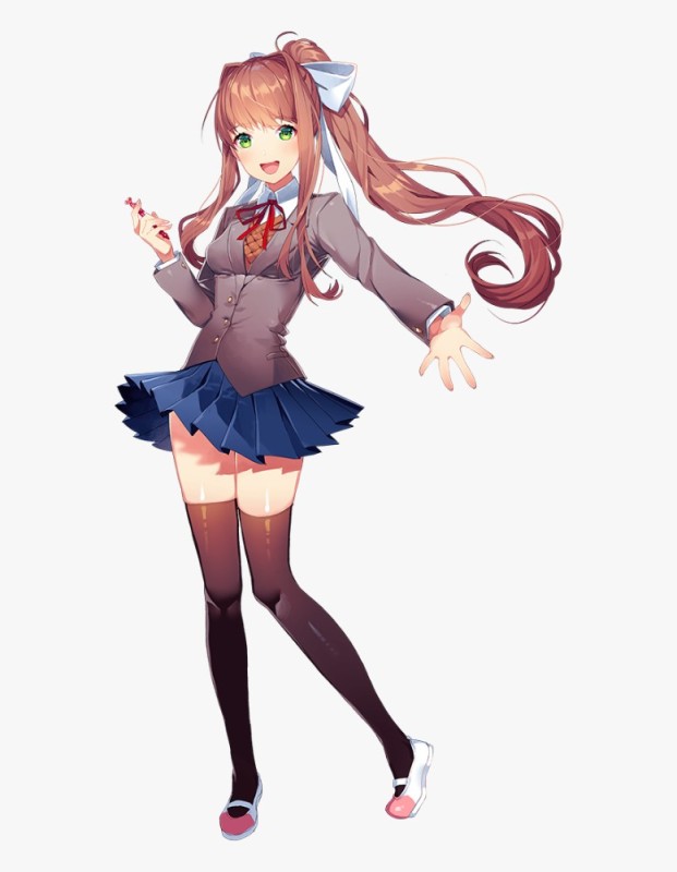 Create meme: doki doki, monica ddlk, Monica doki doki