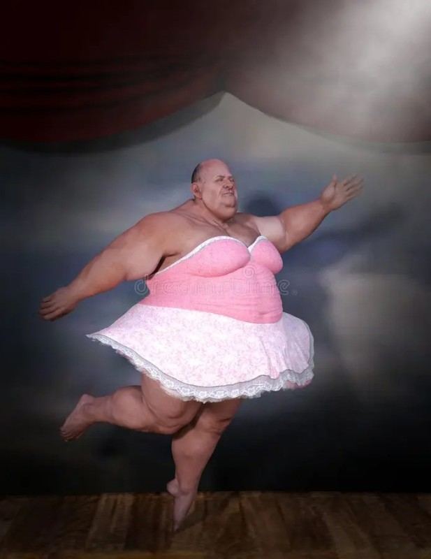 Создать мем: танцы, балерина, толстый мужик в балетной пачке