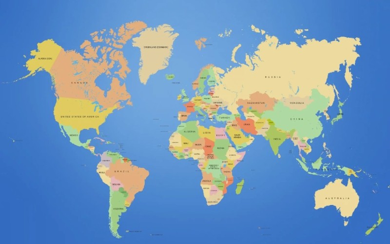 Create meme: map of the world, political map of the world , countries world map