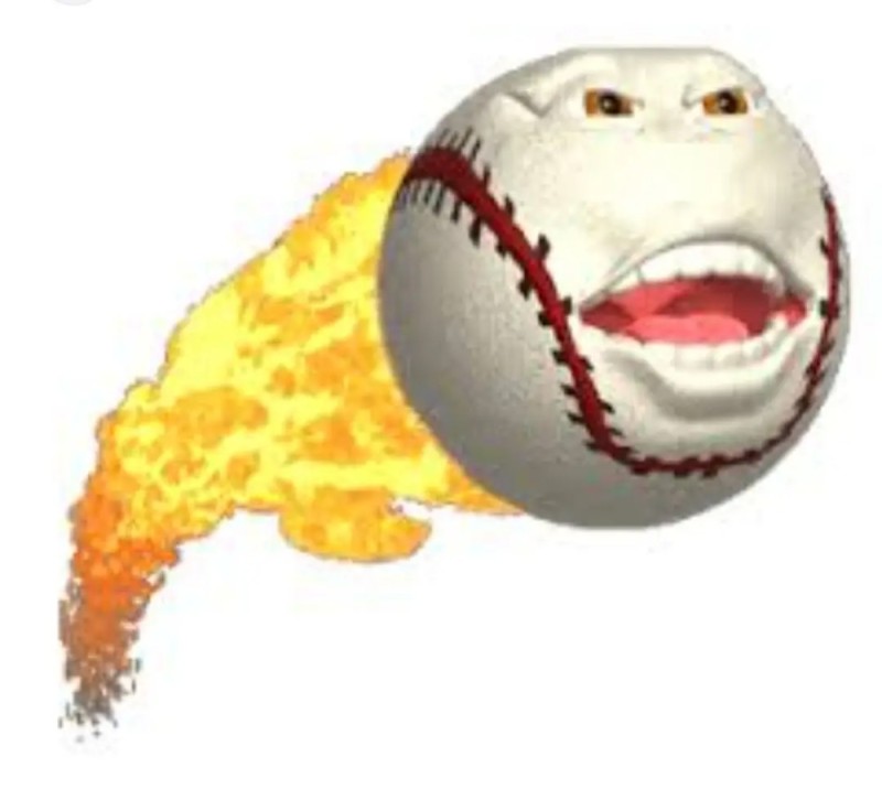 Создать мем: спортивные мячи, мяч в огне, baseball ball