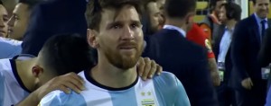 Create meme: 2016 Messi Argentina defeat, tears Messi, Messi crying