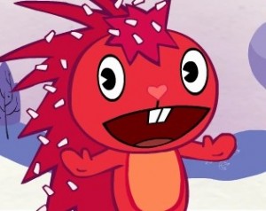 Create meme: happy tree friends hedgehog, flaky, happy tree friends flaca