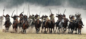 Create meme: Genghis Khan, army, the Mongol Empire