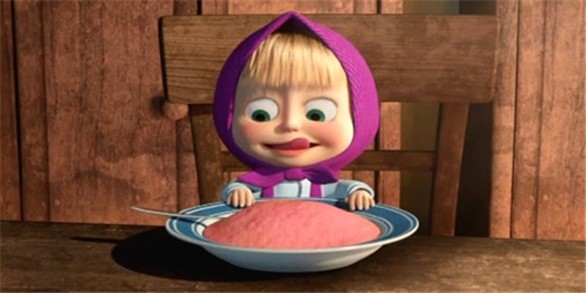 Create meme: Masha porridge, Masha and the bear Masha porridge , Masha and the bear Masha plus porridge