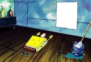 Create meme: spongebob worships the poster, sponge Bob worships meme, spongebob worships
