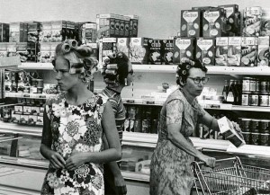 Create meme: 1960-ies, old photos of shops of the USSR, American supermarket fifties