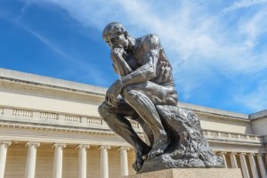 Create meme: Petersburg monument the thinker, Rodin the thinker, Rodin's sculpture the thinker