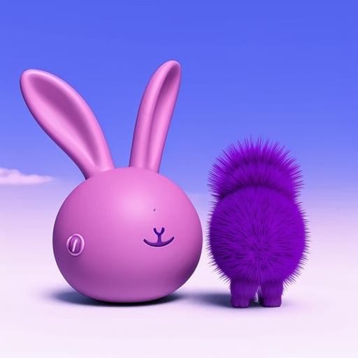 Создать мем: кролик 3д, солнечные зайчики sunny bunnies, фиолетовый зайчик
