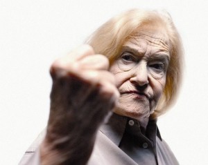 Create meme: old age, mother, angry Gran