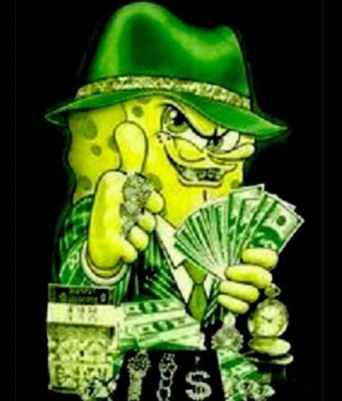 Create meme: gangsta spongebob, spongebob the gangster, spongebob gangsta