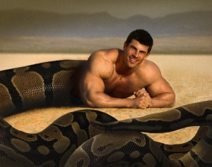 Создать мем: a man, naga, snake gay