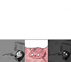 Create meme: comics about the brain and sleep, funny comics, the meme about sleep and the brain