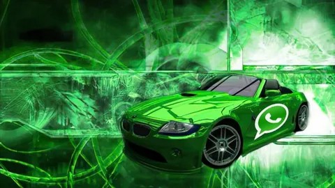 Create meme: whatsapp car drip, a green car with a whatsapp, watsap drip car