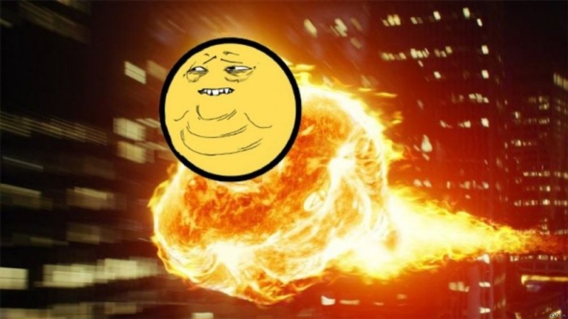 Create meme: the human torch, bombing bunch, the explosion of farts 