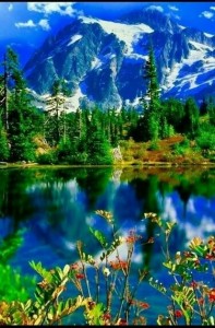 Создать мем: фотомонтаж природа, озеро в горах обои, горное озеро в альпах