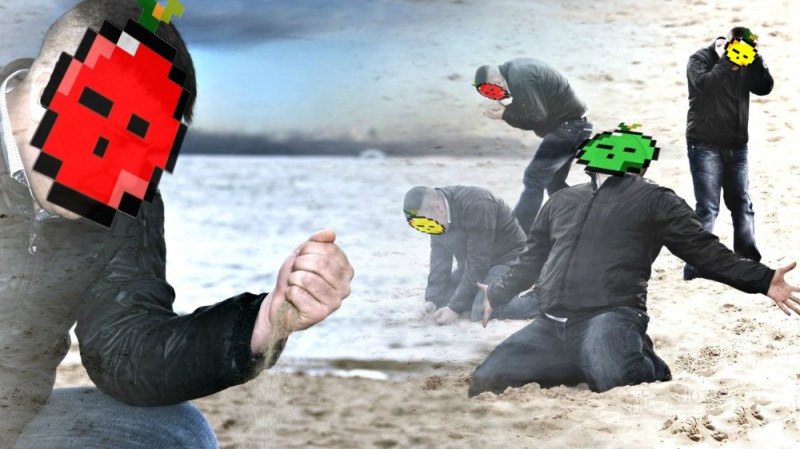 Создать мем: мужик с песком мем, сыпет песок, мужик сыпет песок