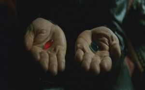 Create meme: Morpheus is a choice between the two pills, neo tablets, red and blue pill