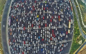 Create meme: rush hour, Beijing China, traffic jam