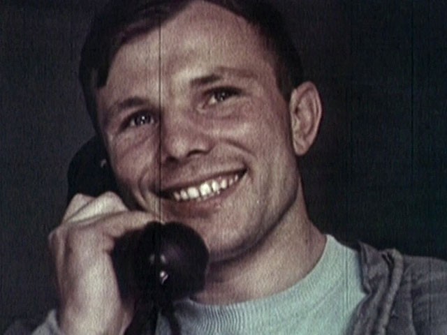 Create meme: cosmonaut Yuri Gagarin , Gagarin meme, Yuri Gagarin Hello descendants