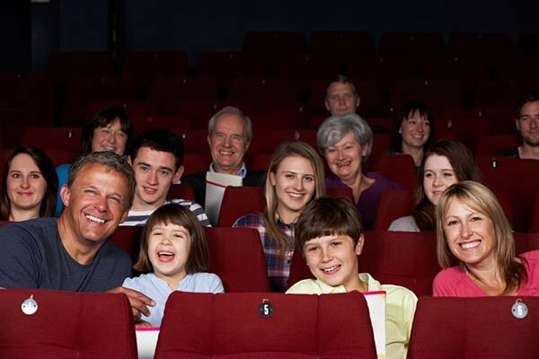 Create meme: family at the cinema, family in the theater, family trip to the theater