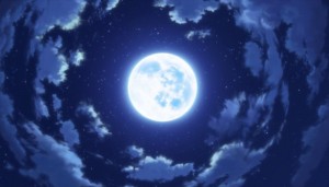 Создать мем: луна аниме фон, небо луна, луна