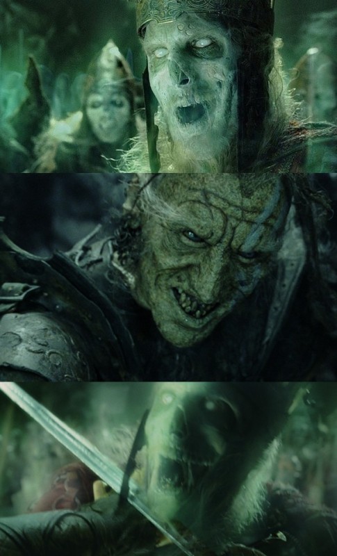 Create meme: the Lord of the rings , Aragorn and the king of the dead, goblin lord of the rings
