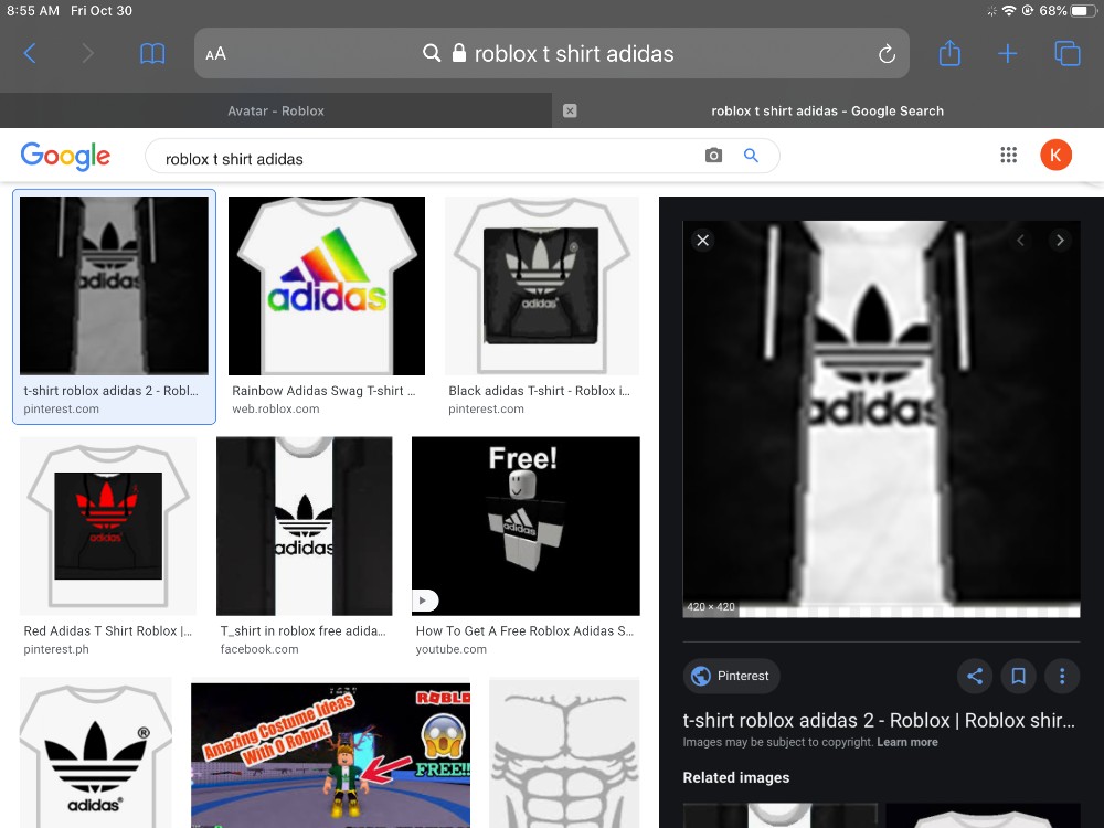 Create meme: adidas t shirt roblox, Adidas get, adidas