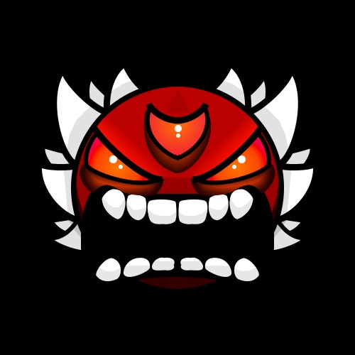 Create meme: the demon from geometry dash, game geometry dash, geometry dash 