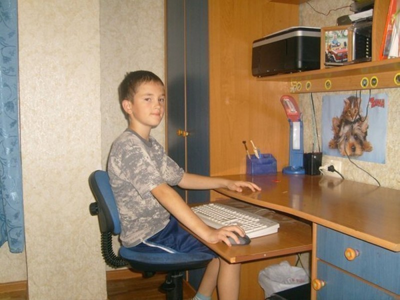 Create meme: funny schoolboy at the computer, boy , computer 