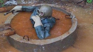 Create meme: Sewerage, the diver in the sewers