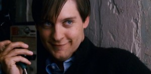 Create meme: Peter Parker Tobey Maguire, tricky Toby Maguire, Tobey Maguire smile
