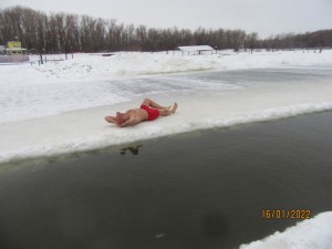 Create meme: winter swimming, Epiphany bathing, the hole