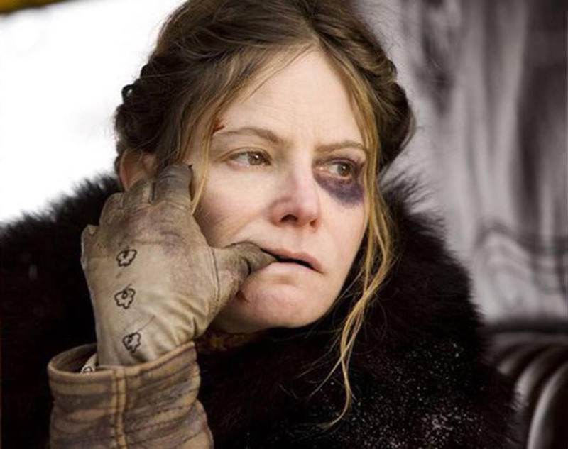 Create meme: Jennifer Jason Leigh The Abominable Eight, the disgusting eight, daisy domergu