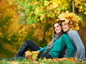 Create meme: the photo shoot guy in the woods, couple love, autumn love