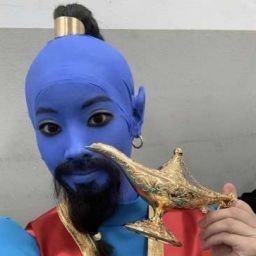 Create meme: aladdin's mask, Asian , Genie 