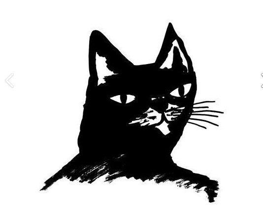 Создать мем: морда черного кота, черно белая кошка, стикер черный кот