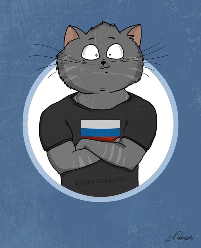 Создать мем: я русский кот, русский кот, коты