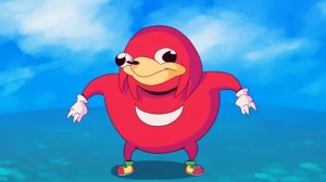 Создать мем: мем 2018 года уганда наклз, уганда наклз, ugandan knuckles