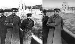 Create meme: Yezhov , Stalin, People 's Commissariat of Internal Affairs of the USSR