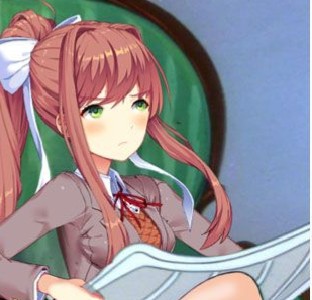 Создать мем: ddlc моника, doki doki literature, моника ддлк