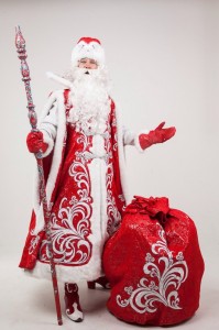 Create meme: a costume of father frost and snow maiden, the Santa Claus suit, Santa Claus