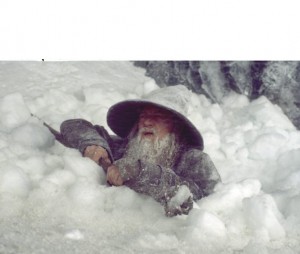 Create meme: winter, Gandalf, Gandalf in the snow meme